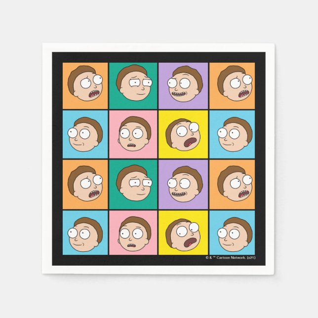 RICK AND MORTY™ | Morty's Moods Napkins (Front)