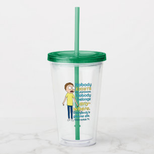 RICK AND MORTY™ Nobody Exists On Purpose Acrylic Tumbler