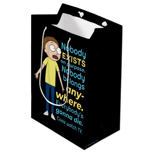 RICK AND MORTY  Nobody Exists On Purpose Medium Gift Bag