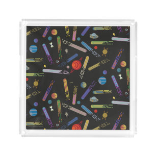 RICK AND MORTY™ Outer Space Comet Pattern Acrylic Tray