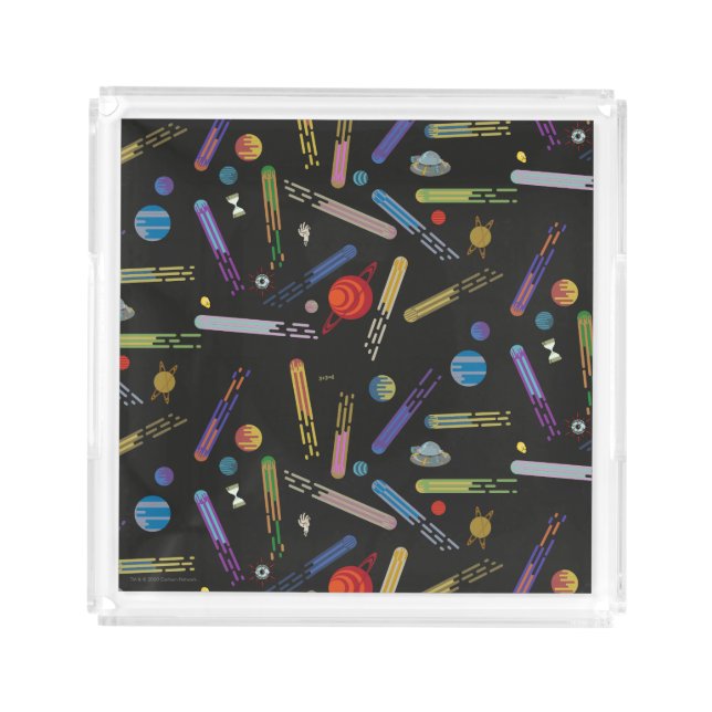 RICK AND MORTY™ | Outer Space Comet Pattern Acrylic Tray (Front)
