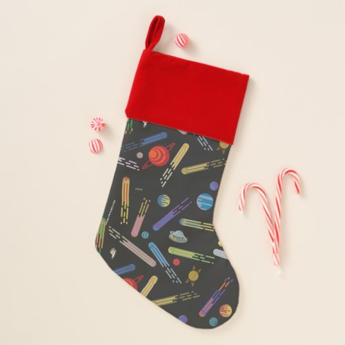 RICK AND MORTY  Outer Space Comet Pattern Christmas Stocking