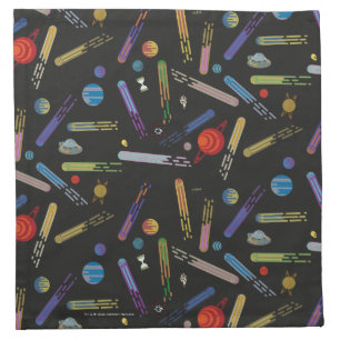 RICK AND MORTY™ Outer Space Comet Pattern Cloth Napkin