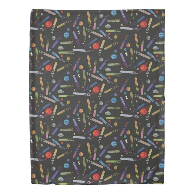 RICK AND MORTY™ | Outer Space Comet Pattern Duvet Cover (Front)