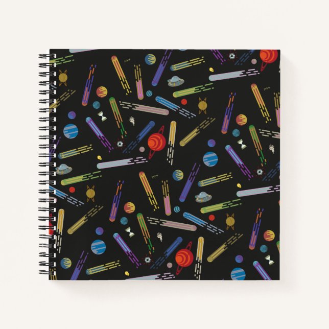 RICK AND MORTY™ | Outer Space Comet Pattern Notebook (Front)