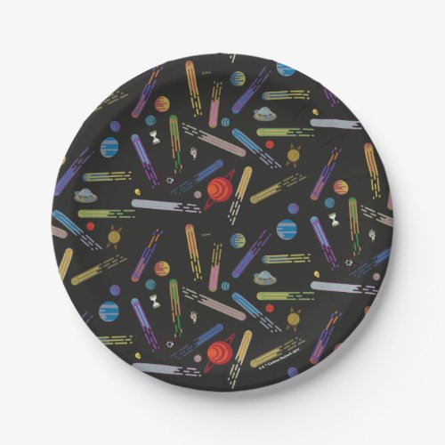 RICK AND MORTY  Outer Space Comet Pattern Paper Plates