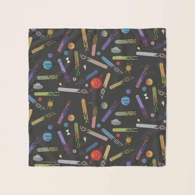 RICK AND MORTY™ | Outer Space Comet Pattern Scarf (Front)