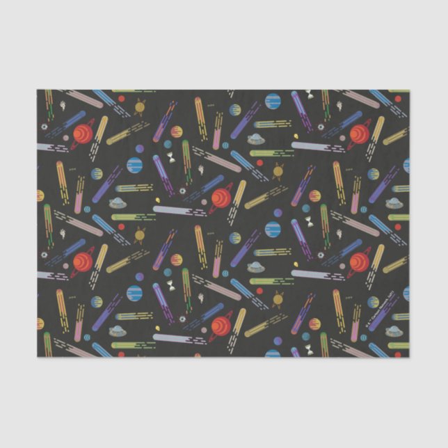 RICK AND MORTY™ | Outer Space Comet Pattern Tissue Paper (Front)
