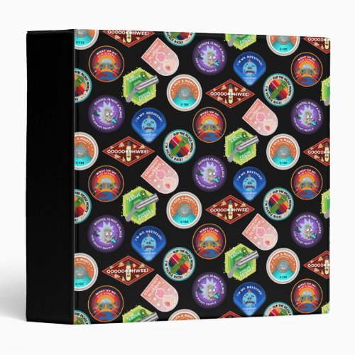 RICK AND MORTY  Outer Space Patches Pattern 3 Ring Binder