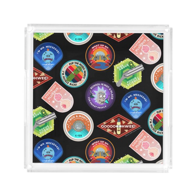 RICK AND MORTY™ | Outer Space Patches Pattern Acrylic Tray (Front)