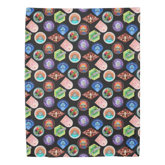 RICK AND MORTY™ | Outer Space Patches Pattern Duvet Cover (Front)