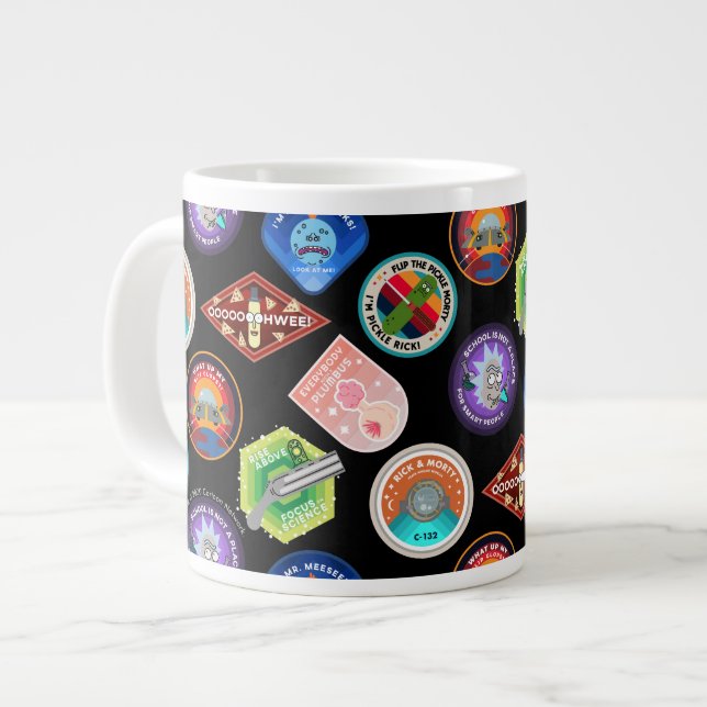 RICK AND MORTY™ | Outer Space Patches Pattern Giant Coffee Mug (Front Left)