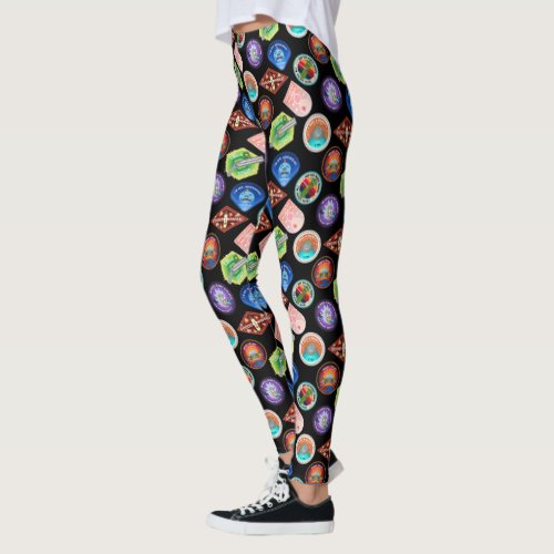 RICK AND MORTY  Outer Space Patches Pattern Leggings