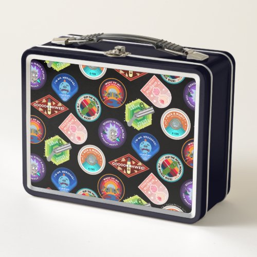 RICK AND MORTY  Outer Space Patches Pattern Metal Lunch Box