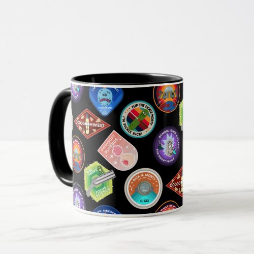 RICK AND MORTY  Outer Space Patches Pattern Mug