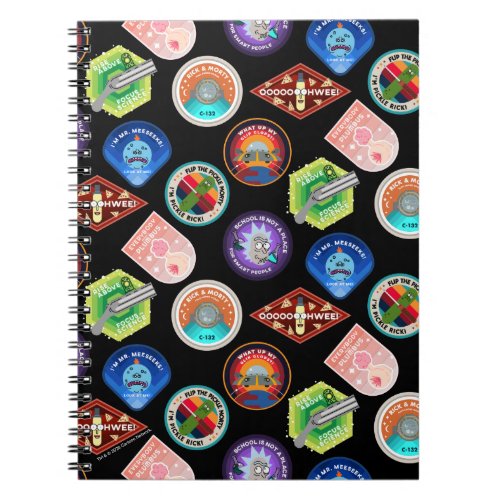 RICK AND MORTY  Outer Space Patches Pattern Notebook