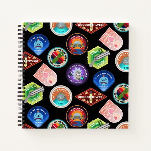 RICK AND MORTY  Outer Space Patches Pattern Notebook