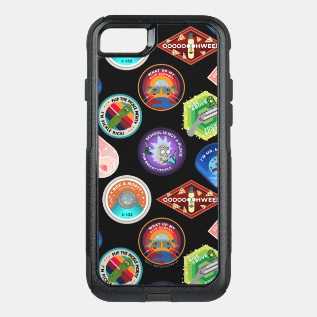 RICK AND MORTY™ | Outer Space Patches Pattern Otterbox iPhone Case (Back)