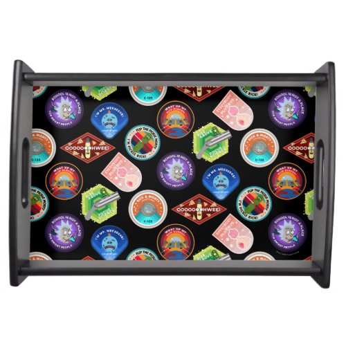 RICK AND MORTY  Outer Space Patches Pattern Serving Tray