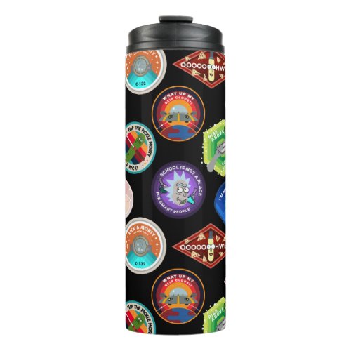 RICK AND MORTY  Outer Space Patches Pattern Thermal Tumbler