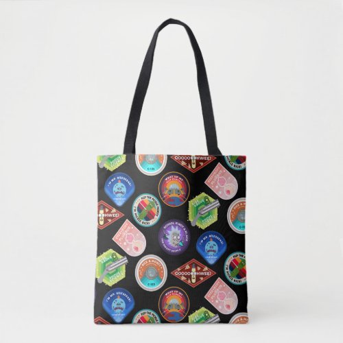 RICK AND MORTY  Outer Space Patches Pattern Tote Bag