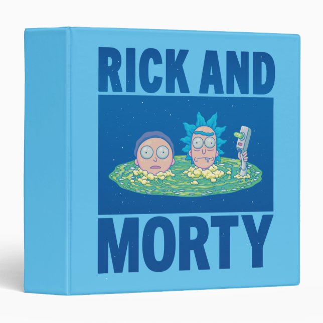 RICK AND MORTY™ | Peeking Through Portal 3 Ring Binder (Front/Spine)