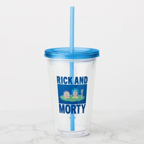 RICK AND MORTY  Peeking Through Portal Acrylic Tumbler