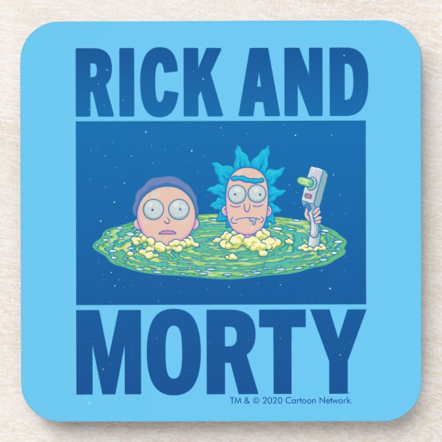 RICK AND MORTY™ | Peeking Through Portal Beverage Coaster (Front)