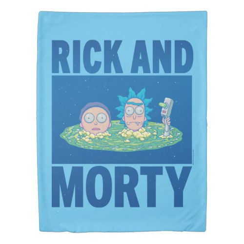 RICK AND MORTY  Peeking Through Portal Duvet Cover