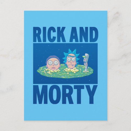 RICK AND MORTY  Peeking Through Portal Invitation Postcard