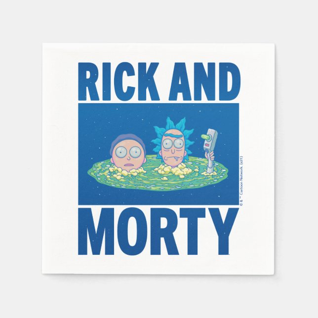 RICK AND MORTY™ | Peeking Through Portal Napkins (Front)