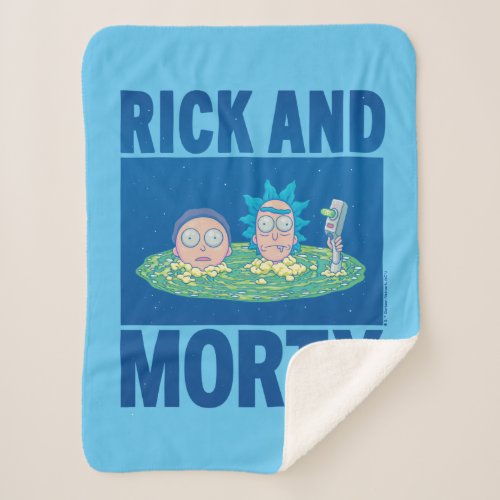 RICK AND MORTY  Peeking Through Portal Sherpa Blanket