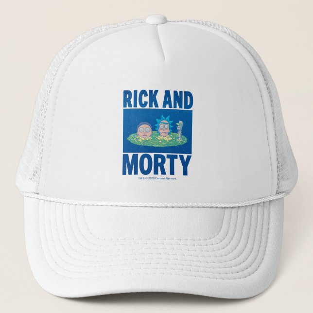 RICK AND MORTY™ | Peeking Through Portal Trucker Hat (Front)
