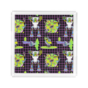 RICK AND MORTY™   Pickle Rick Portal Pattern Acrylic Tray
