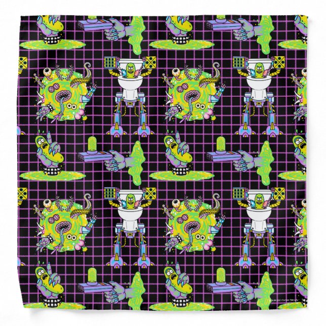 RICK AND MORTY™ | Pickle Rick Portal Pattern Bandana (Front)