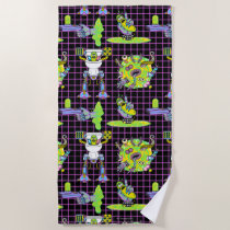 RICK AND MORTY™ | Pickle Rick Portal Pattern Beach Towel