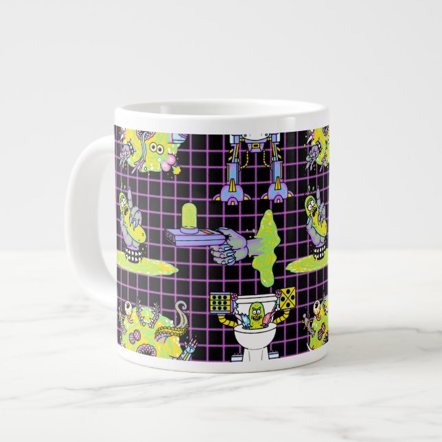 RICK AND MORTY™ | Pickle Rick Portal Pattern Giant Coffee Mug (Front Left)