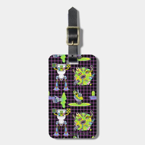 RICK AND MORTY  Pickle Rick Portal Pattern Luggage Tag