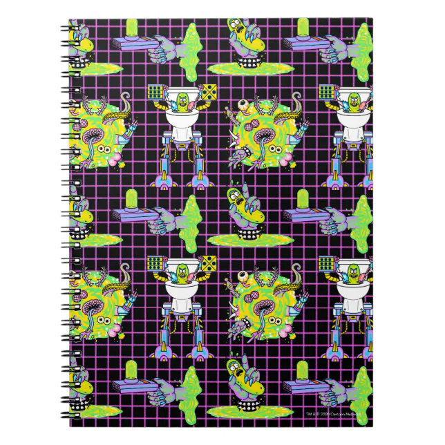 RICK AND MORTY™ | Pickle Rick Portal Pattern Notebook | Zazzle