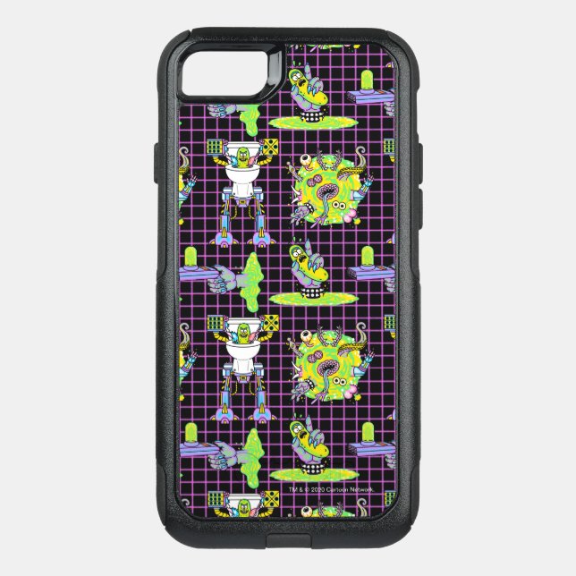 RICK AND MORTY™ | Pickle Rick Portal Pattern Otterbox iPhone Case (Back)