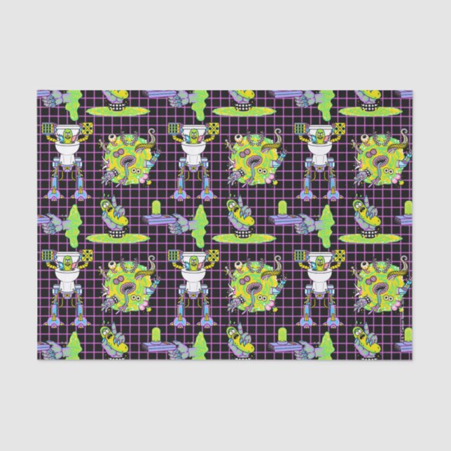 RICK AND MORTY™ | Pickle Rick Portal Pattern Tissue Paper (Front)