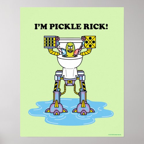 RICK AND MORTY  Pickle Rick Toilet Mech Poster