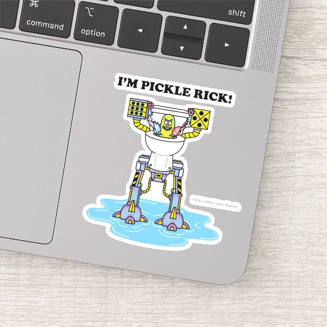 RICK AND MORTY™ | Pickle Rick Toilet Mech Sticker (Detail)