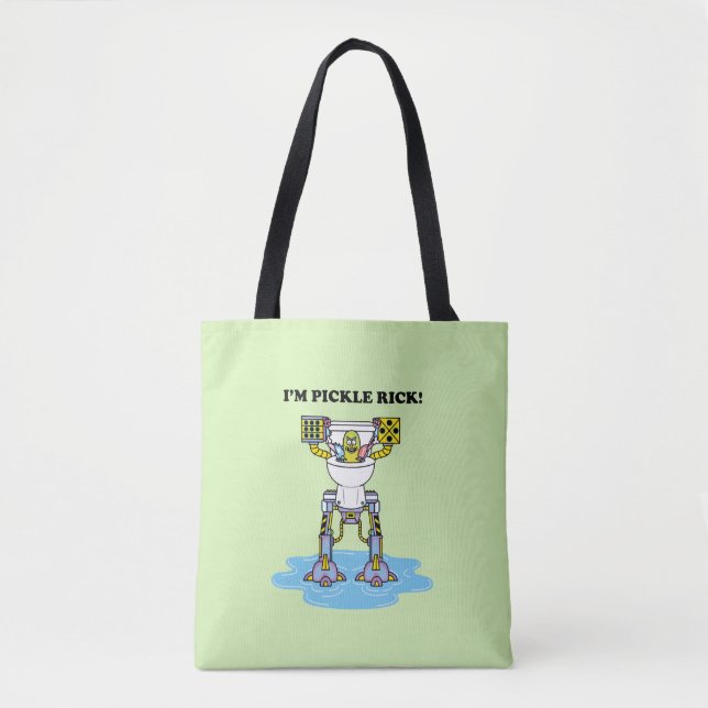 RICK AND MORTY™ | Pickle Rick Toilet Mech Tote Bag (Front)