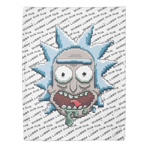 RICK AND MORTY  Pixelverse Rick Drooling Head Duvet Cover