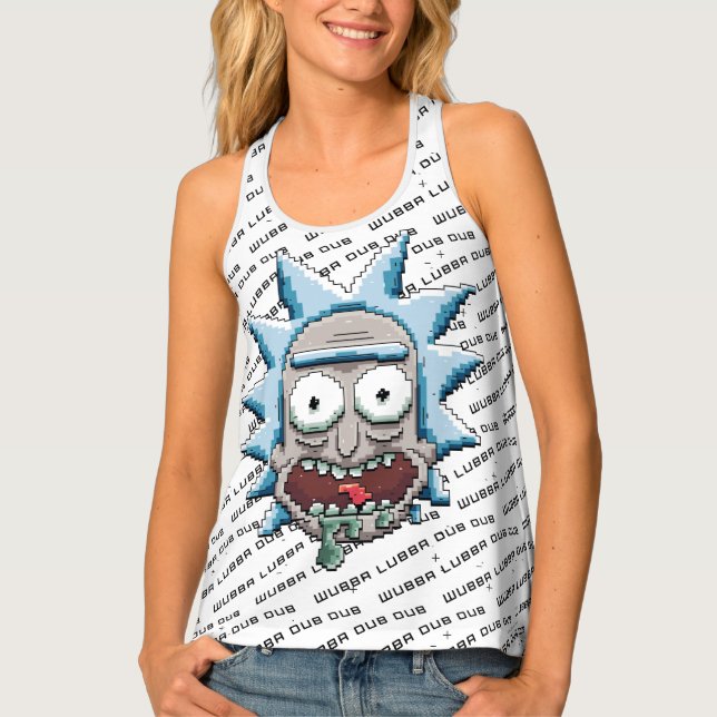 RICK AND MORTY™ | Pixelverse Rick Drooling Head Tank Top (Front)