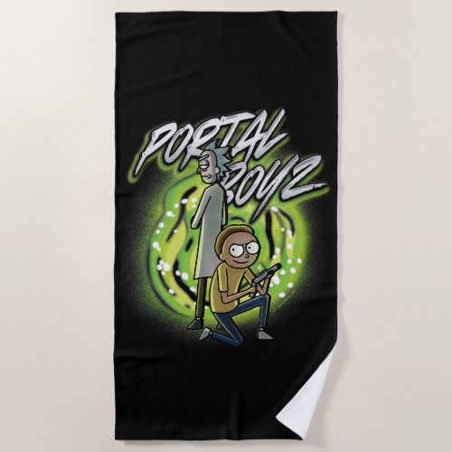 Rick and Morty _ Portal Boyz Beach Towel