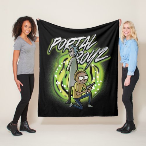 Rick and Morty _ Portal Boyz Fleece Blanket