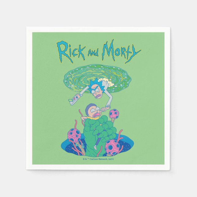 RICK AND MORTY™ | Portal Rescue Napkins (Front)