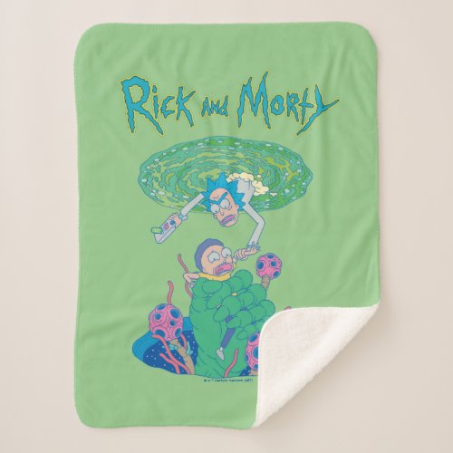 RICK AND MORTY  Portal Rescue Sherpa Blanket
